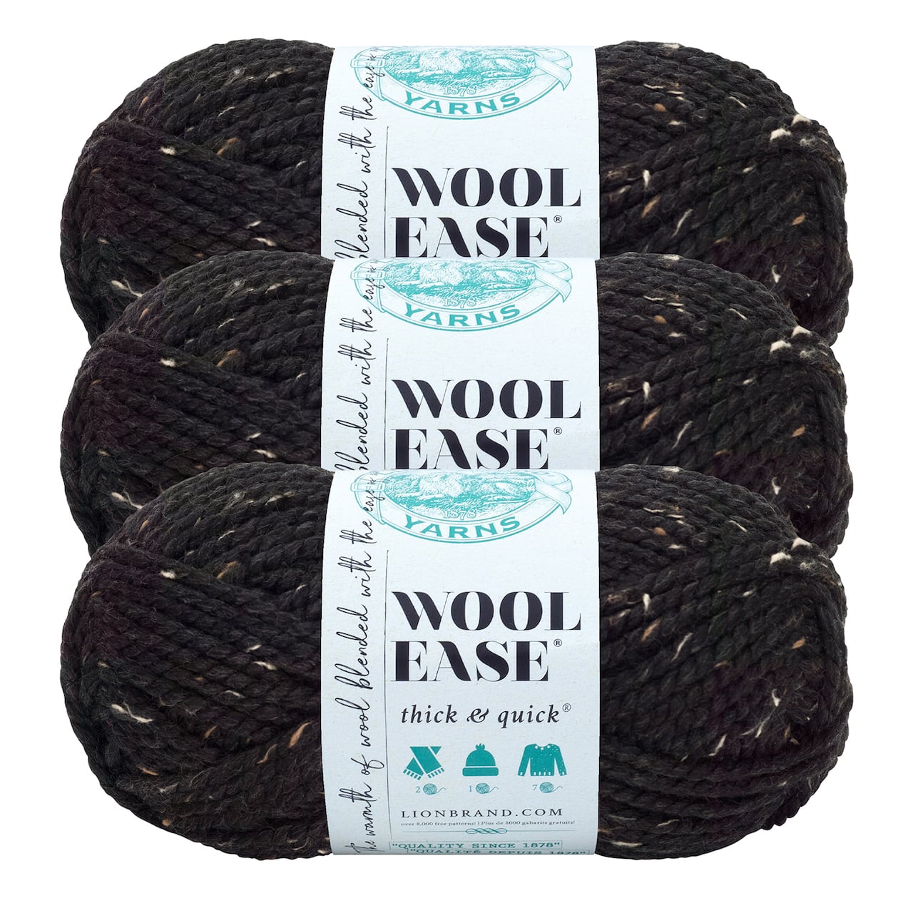 3 Pack Lion Brand® Wool-Ease Thick & Quick Yarn